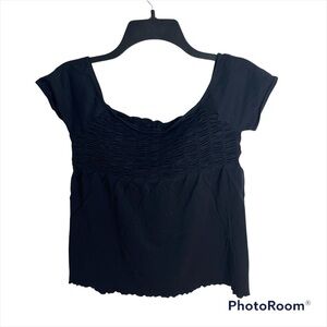 Last Tango Black Blouse Top Medium Large Made in USA